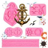 Rudder Anchor Molds - Sea Theme Toppers