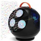 Rotating Bubble Machine with RGB LED light