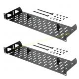 Tecmojo 1U Rack Shelf 19" 6" Depth (2 Pack)
