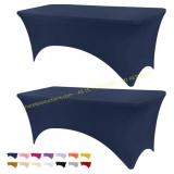 BDDC Navy Blue Spandex Table Covers 6ft 2P