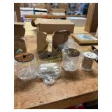 Misc lot bathroom containers gold rhinestone rope