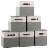 Ornavo Home 13x13 Foldable Fabric Bins, 4-Pack