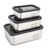 Stainless Steel Food Storage Containers 3-Pack