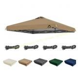 10x10ft Canopy Top Cover with Air Vent (Khaki)