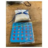 Unbranded bingo card set, & pincushion
