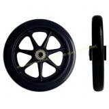 2ct 6" Black Walker Replacement Wheels