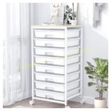 SYKIARIOL 8-Drawer Rolling Storage Cart