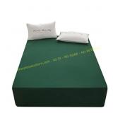 Bedding Twin Fitted Sheet, 15" Deep, Dark Green