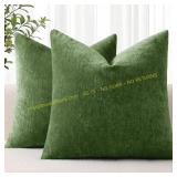 decorUhome Moss Green Pillow Covers 18x18