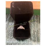 Ladies Size 6 Clear Gemstone Wedding Ring