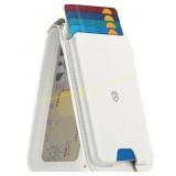 SHIELDON Leather Card Wallet for iPhone White