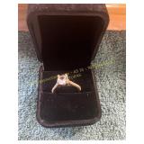 Unverified Round Cut Size 8 Engagement Ring