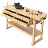 Olympia Tools 64.5" Rubber Hardwood Bench