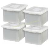 IRIS 3 Pack 35 Qt Letter File Box with Lid