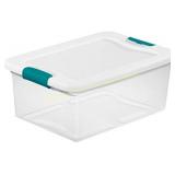 6 ea. 14L Latch Clear Storage Box only 2 lids and
