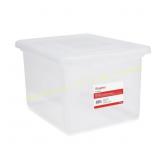 Staples Hanging File Box, Clear Snap Lid