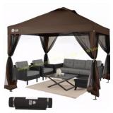 CROWN SHADES 10x10 Pop Up Gazebo with Netting