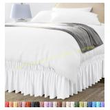 Wrap Around Ruffle King Bed Skirt, 16" Drop