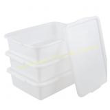 13 L Commercial Bus Boxes with Lids, 4 Pack