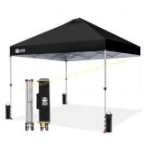 CROWN SHADES 10x10 Pop Up Canopy Tent, Black
