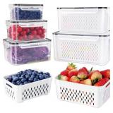 5 Pcs Large Fruit Storage Containers