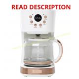 Haden 12 cups White Coffee Maker, No Coffee Pot