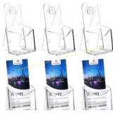 Clear 4x9 Trifold Brochure Holder, Acrylic Rack