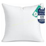 ROYALE LINENS 17x17 Pillow Insert   Down Alt