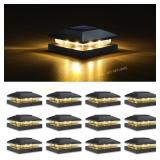 VOLISUN 4x4 Solar Post Cap Lights, 12 Pack