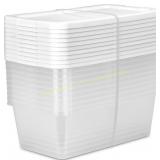 12ct. Clear Plastic Storage Bins with Lids, 6qt.