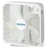 Hurricane Classic Floor Box Fan, 3spd, White