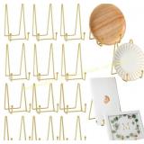 Mixweer 12 Pcs Book Stands   Gold Easels