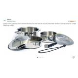 Camco 7-Piece Stainless Nesting Cookware Set