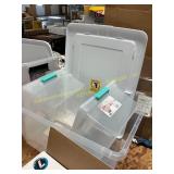 Sterile containers 58 qt with lid, 2 clip box