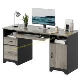 Bestier 59" Executive Desk, Gray