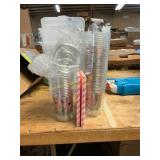 Class of 2026 graduation cups W/ lids and straws,