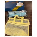 DV Lifestyle yellow/blue zippered mesh handbags