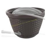 Suncast Wicker Hose Pot, 100ft Hose Capacity