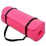 BalanceFrom Yoga Mat, 1-Inch Thick, Strap