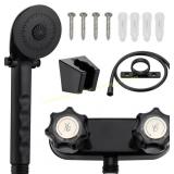 RV Shower Faucet w/ Handheld, 4" Black