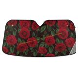 Romantic Red Rose Sun Shade for Windshield