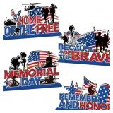 Memorial Day Wooden Table Centerpiece 4Pcs