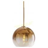 Gradient Gold Globe Glass Pendant Light, 20cm