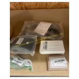 Silver medium length wig, wireless mouse, misc