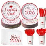 Graduation Plates & Napkins Set 25 serves