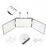 3 Way 360  Mirror for Self Haircut with LED Light