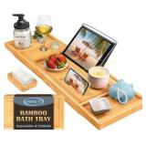 Home It Foldable Bathtub Tray - Bamboo Caddy