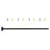TYRON 1 Pack French Door Curtain Rod Black
