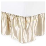 Twin King Dust Ruffle Bed Skirt, Ivory 39"x75"