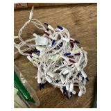 String of Christmas Lights & Balloons